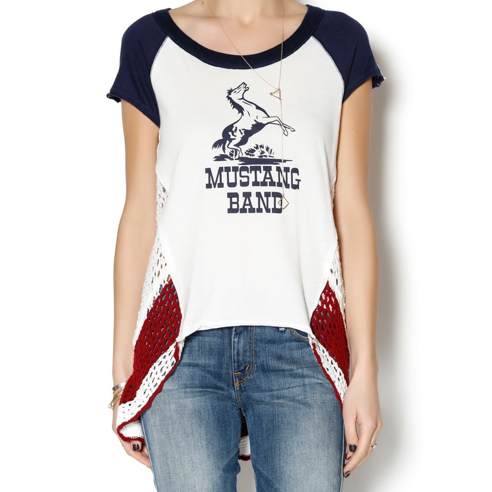 Free People Mustang Band Graphic Top Sz M